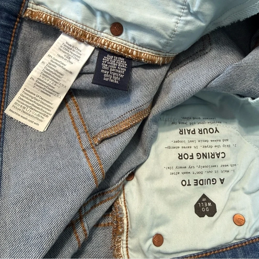 Madewell Cali Demi Boot Jeans Blue Wash Women Size 30 Zip Up Ankle Length - Picture 8 of 14